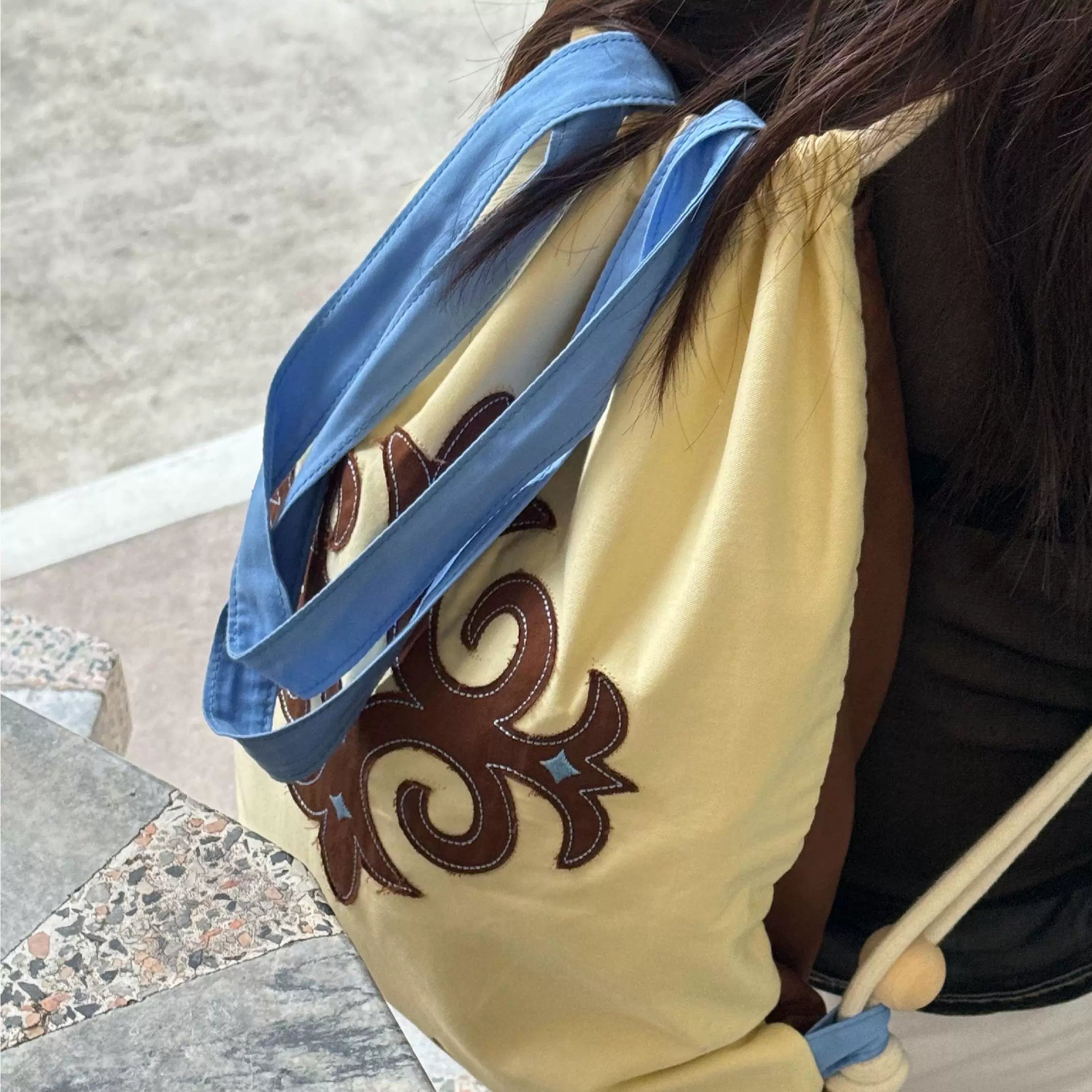 Totem Drawstring Tote