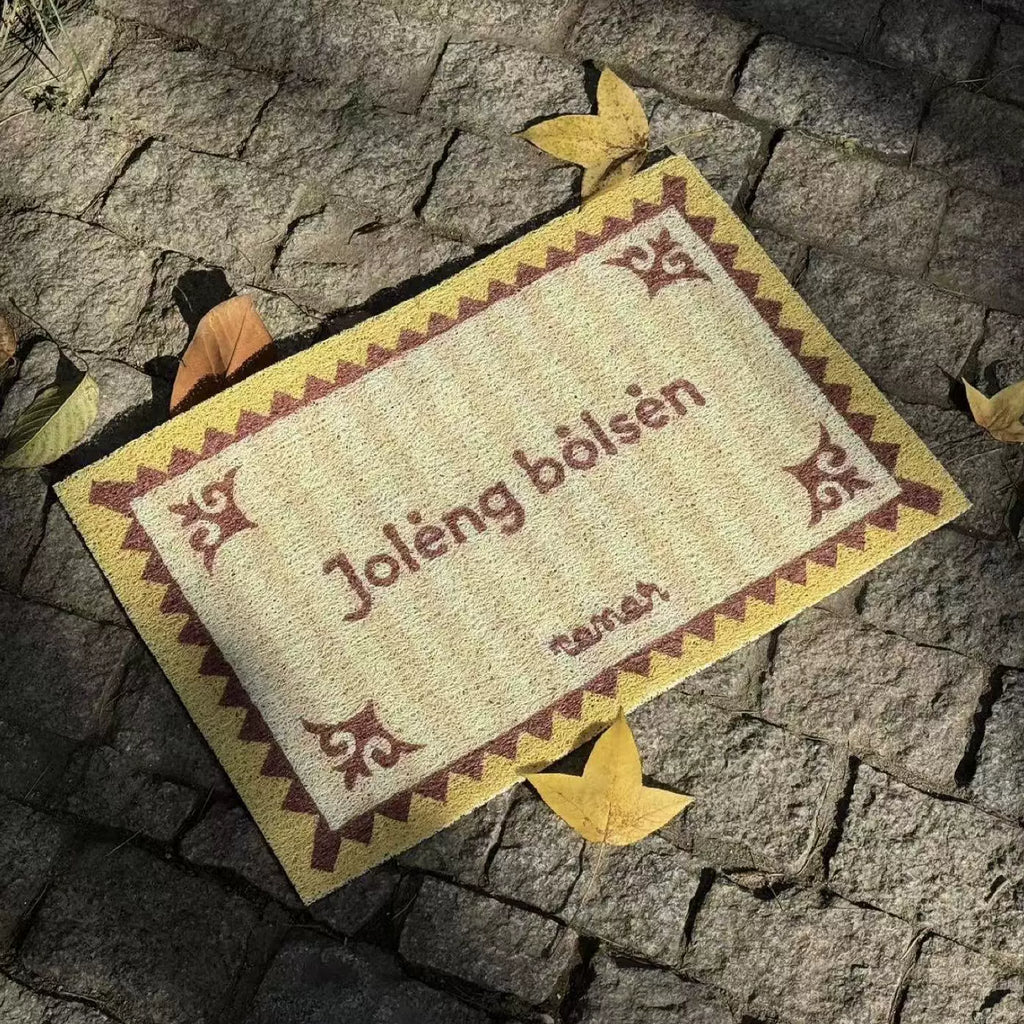 Kazakh Totem Round Entry Mat