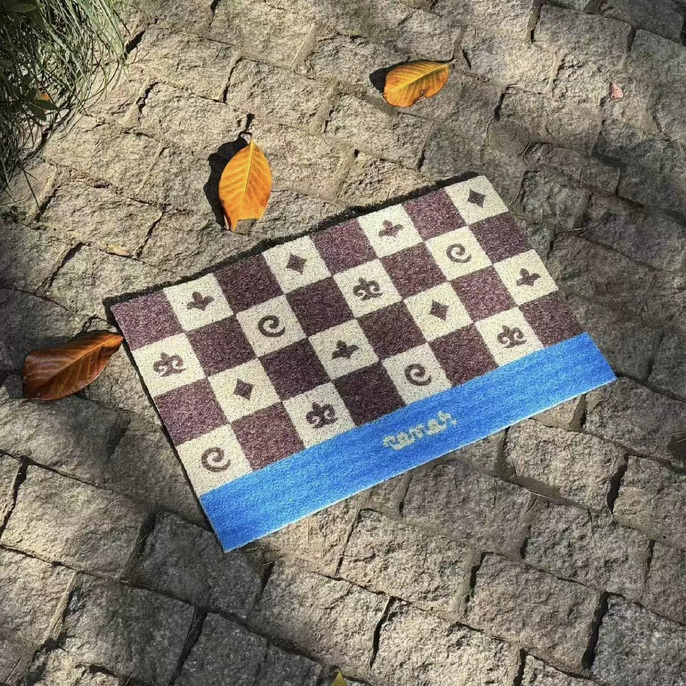 Kazakh Totem Round Entry Mat